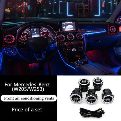 64 Colors Premium Car Interior Ambient Lights for Mercedes Benz C-class W205/ GLC X253 2015-2021 Dream Color Car Atmosphere Lamp