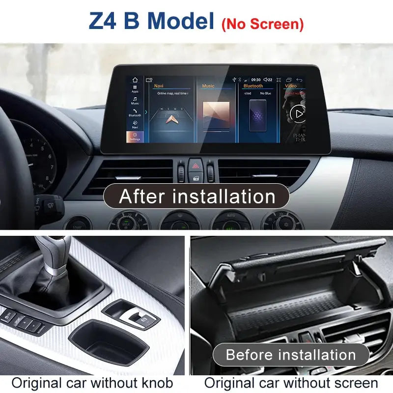 10.25"/12.3" Android 14 Screen for BMW Z4 E85 E86 E89 (2002–2019) | Qualcomm 665 | 1920x720 | Wireless CarPlay & Android Auto