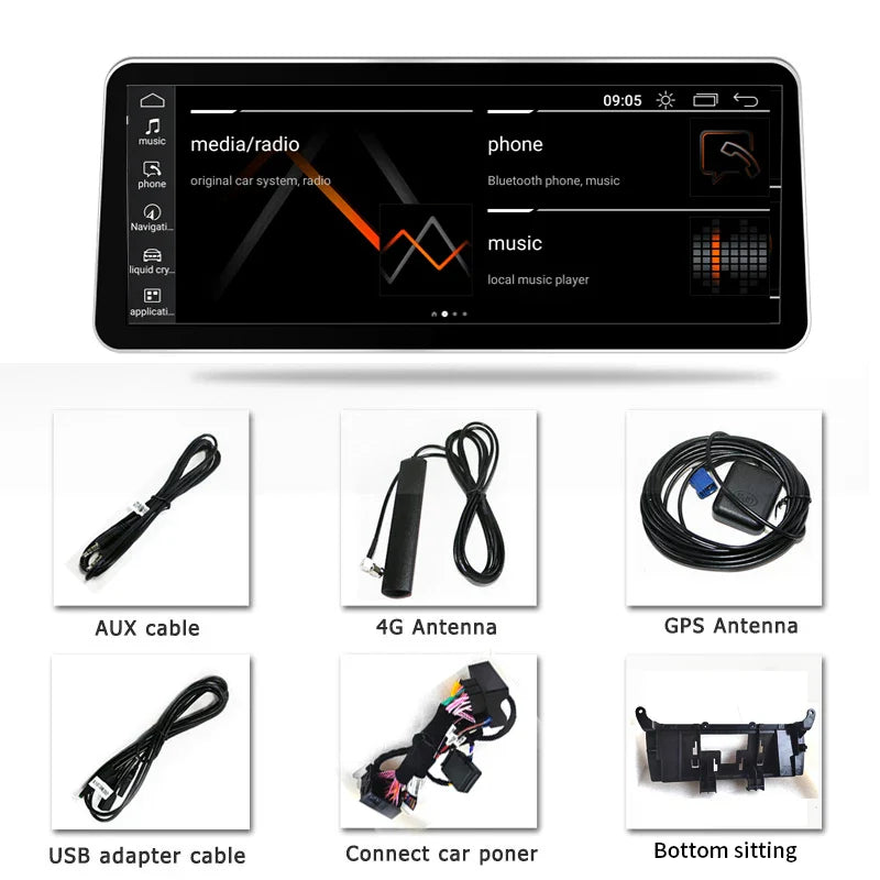 ID8 Snapdragon665 12.3inch Android12 Carplay Intelligent System Car Video Players For BMW 7 Series F01 F02 F03 F04 Central Multimedia