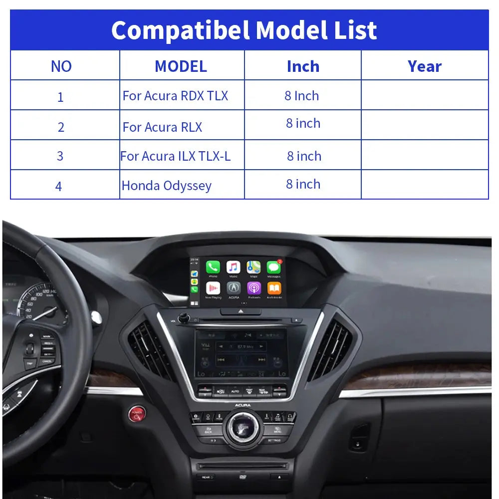 Wireless Apple CarPlay & Android Auto Upgrade for Acura MDX / RDX / TLX / ILX / RLX & Honda Odyssey (2014â€?022) â€?Add CarPlay to Factory Screen Carputech