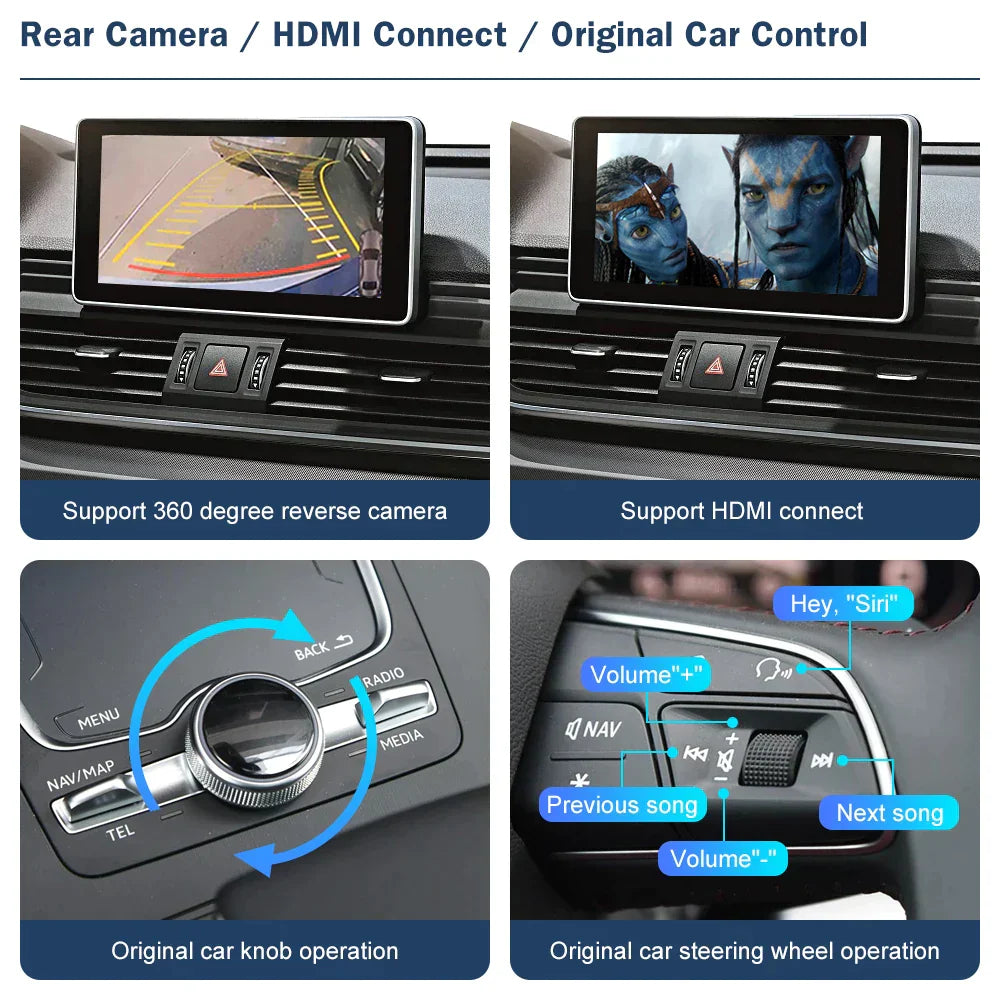 Wireless CarPlay for Lexus NX RX IS ES GS RC CT LS LX LC UX 2013-2022, with Android Auto Interface AirPlay Mirror Link Car Play Functions