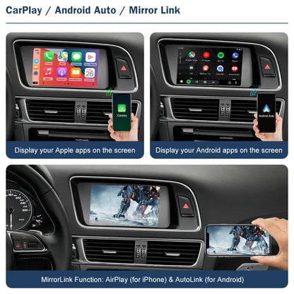 Wireless CarPlay Android Auto for Audi A4/S4/RS4 2008-2018, with AirPlay Mirror Link Car Play Functions