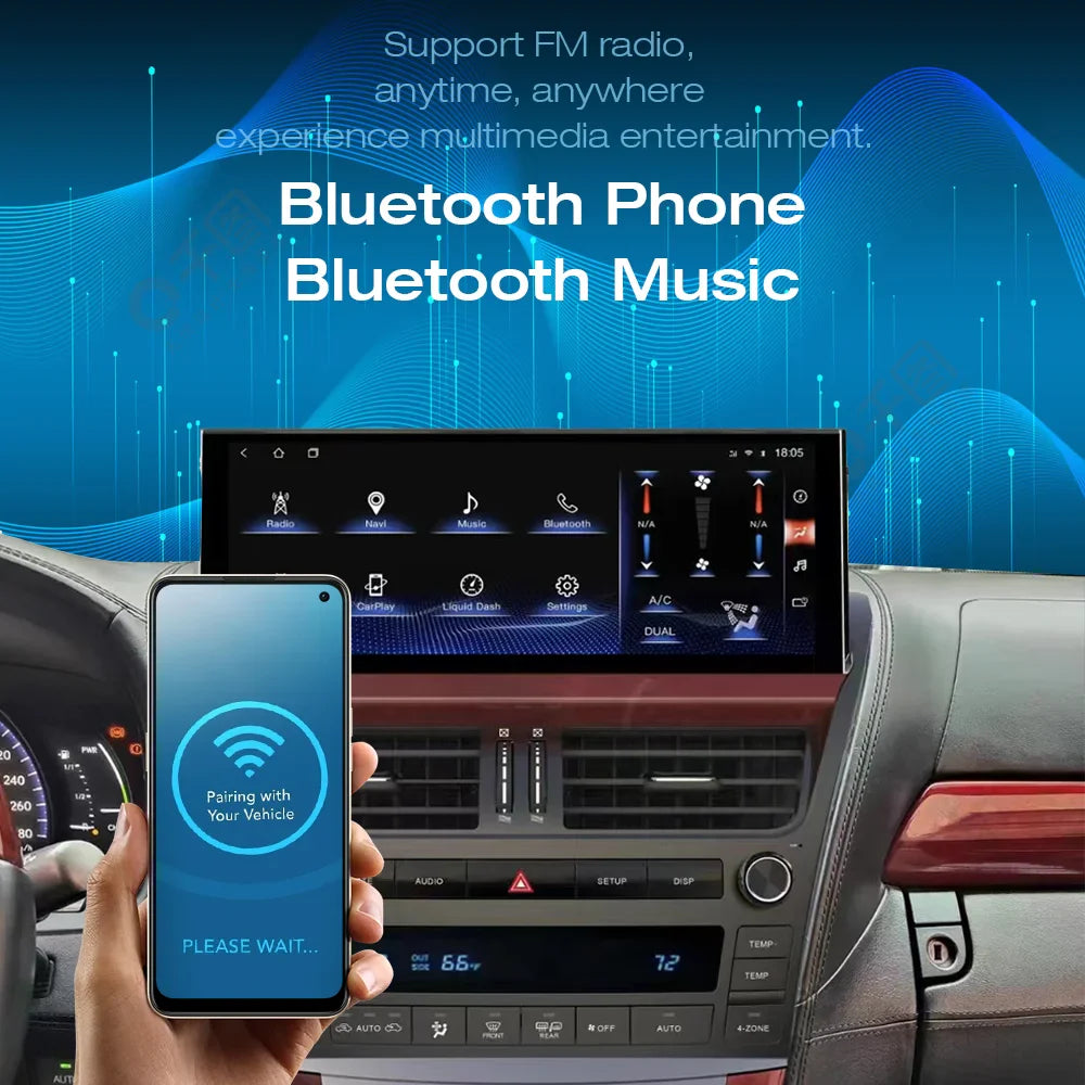 12.3 inch For Lexus LS460 LS600 2006-2012  Car Radio Headunit Stereo Wireless CarPlay Android Auto Upgrade Android Touch Screen