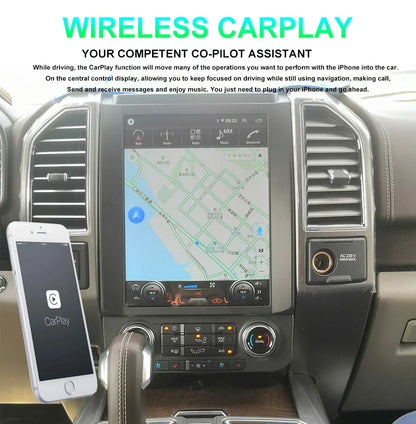12.1“ Tesla Screen Car Radio For Ford Raptor F150 F250 F350 F450 F650 2015 - 2020 Android GPS Autoradio Multimedia Video Player