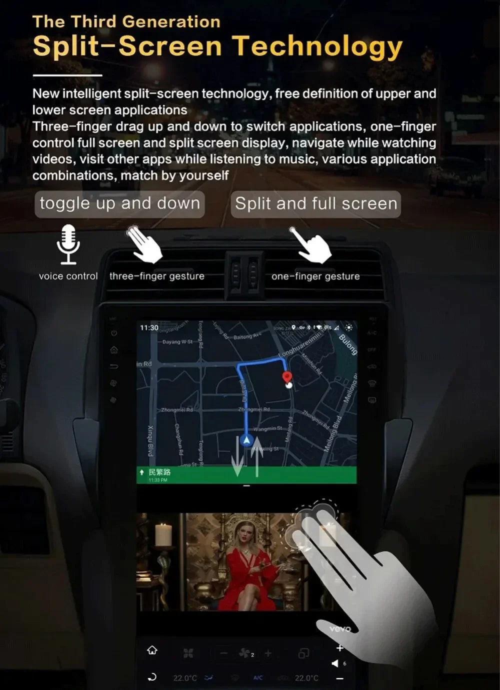 13.6" Qualcomm For Jeep Gladiator 2018-2021 Car Radio Stereo Carplay Upgrade Tesla Style Screen Android Auto GPS Navigation Multimedia Player