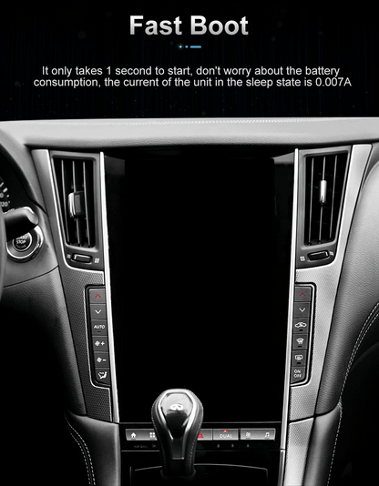 13.6" Qualcomm For Infiniti Q60 Q60S 2014-2019 Car Radio Stereo Carplay Upgrade Tesla Style Screen Android Auto GPS Navigation Multimedia Player