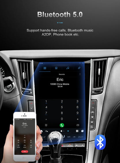 13.6" Qualcomm For Infiniti Q50 Q50S 2014-2019 Car Radio Stereo Carplay Upgrade Tesla Style Screen Android Auto GPS Navigation Multimedia Player