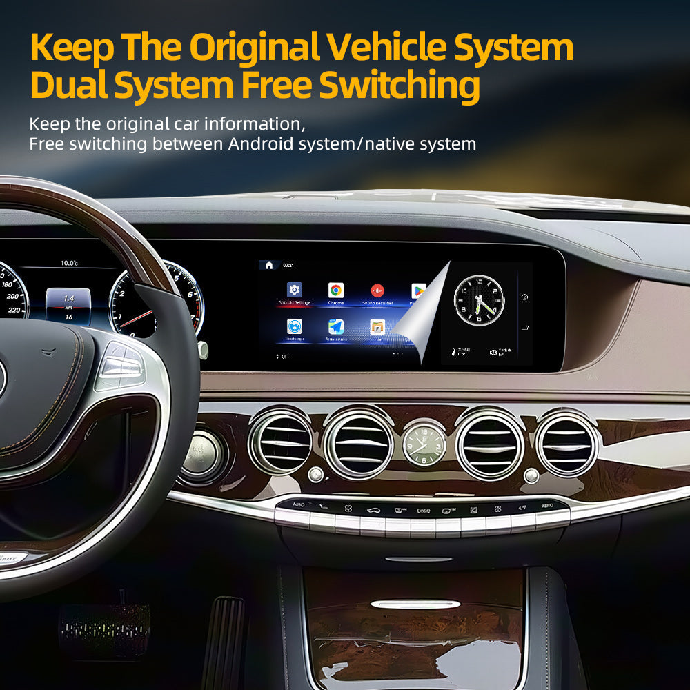 24.6'' For Mercedes Benz S Class W222 2014-2017 Android Screen  Infotainment Navigation System Car Multimedia Touch Screen Head Unit Car Radio Digital Dashboard Cluster