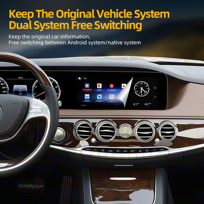 24.6'' For Mercedes Benz S Class W222 2014-2017 Android Screen  Infotainment Navigation System Car Multimedia Touch Screen Head Unit Car Radio Digital Dashboard Cluster