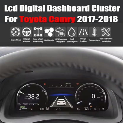 For Toyota Camry 2017-2018 12.3" LCD Digital Dashboard Cluster Car Panel Speedometer Virtual Cockpit