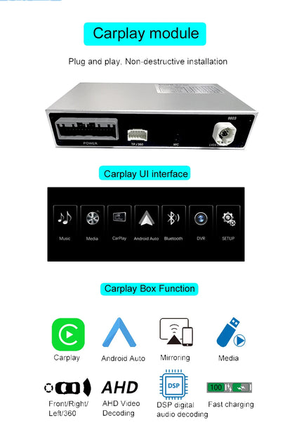 Wireless CarPlay For Mercedes Benz NTG3.0 NTG3.5 W221 S CL Class 2006-2013 Android Auto Mirror Link Radio Player