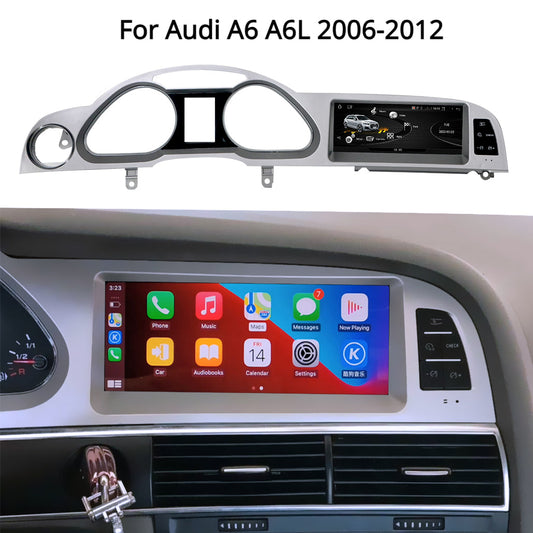 For Audi A6 A6L 2006-2012 CarPlay Snapdragon665 Android 13 Car Multimedia IPS Screen GPS Auto Radio Navigation Stereo DSP Netlifx