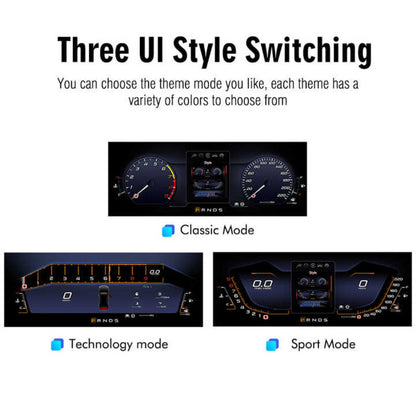 12.3" LCD Digital Dashboard Cluster For Ford Mustang 2012-2023 Car Panel Speedometer Virtual Cockpit