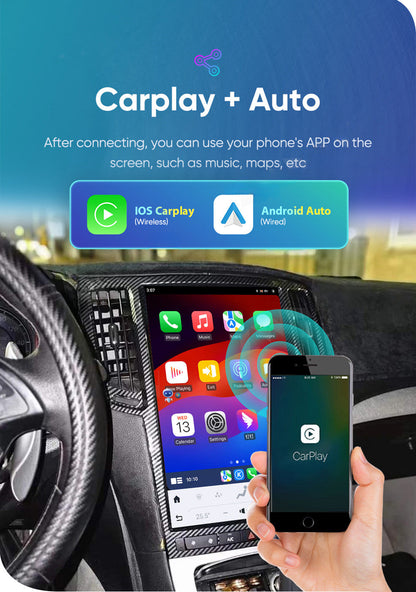 13.6" Qualcomm For Infiniti FX35 2009-2016 Car Radio Stereo Carplay Upgrade Tesla Style Screen Android Auto GPS Navigation Multimedia Player