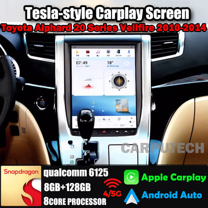 12.1" For Toyota Alphard 20 Series/ Vellfire 2010-2014 Car Radio Stereo Carplay Upgrade Tesla Style Screen Android Auto GPS Navigation Multimedia Player