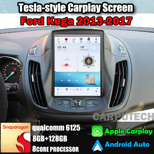 10.4" For Ford Kuga 2013-2017 Car Radio Headunit Stereo Carplay Upgrade Tesla Style Screen Android Auto GPS Navigation Multimedia Player