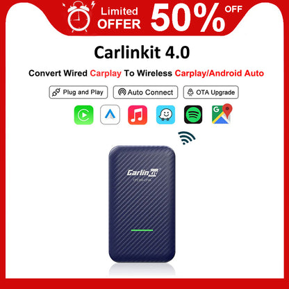 Carlinkit 4.0 Wireless CarPlay Adapter for Factory wired carplay cars
