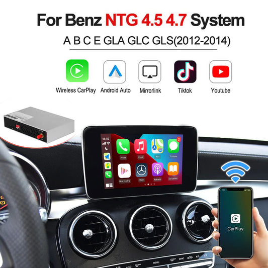Wireless Carplay Auto Smart Box For Mercedes Benz NTG 4.5 4.7 2010-2014 CarPlay Android Auto AirPlay Mirrorlink Music Map