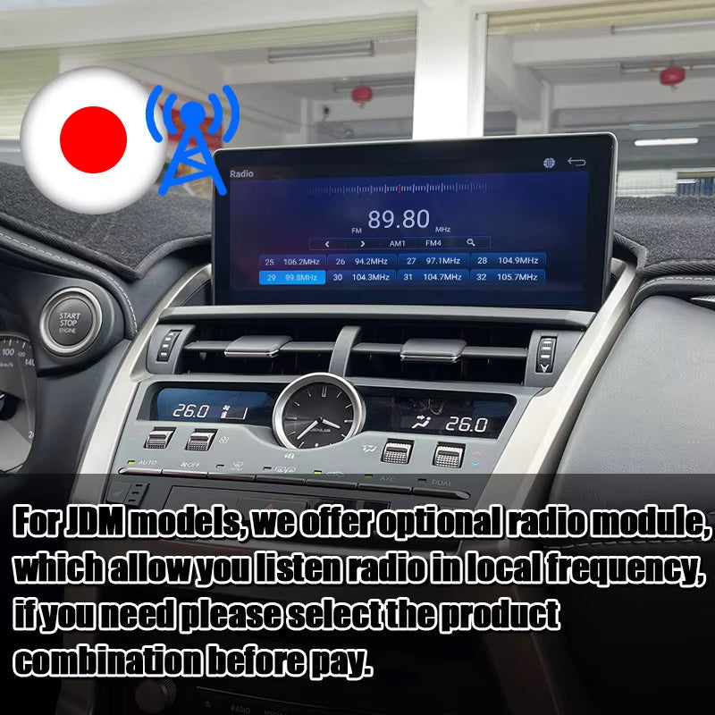 12.3 Inch Android Car Multimedia Auto Play Interface Radio Screen for Lexus ES ES350 ES300h ES250 2018-2023