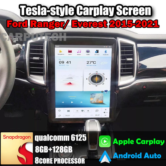 13" For Ford Ranger/ Everest 2015-2021 Car Radio Headunit Stereo Carplay Upgrade Tesla Style Screen Android Auto GPS Navigation Multimedia Player