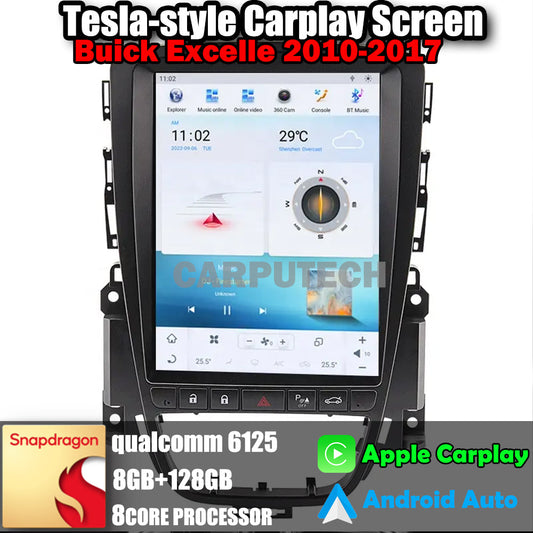 10.4" For Buick Excelle/verano 2010-2017 Car Radio Headunit Stereo Carplay Upgrade Tesla Style Screen Android Auto GPS Navigation Multimedia Player