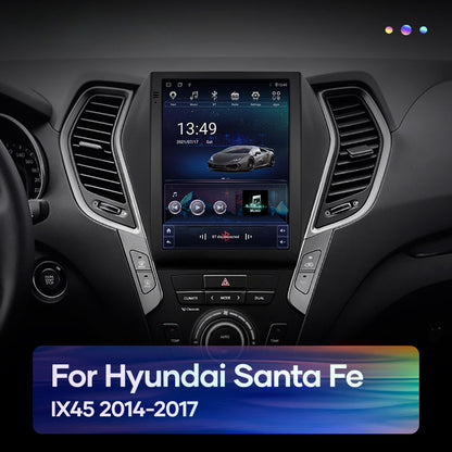 For Hyundai Santa Fe IX45 2014-2017 Car Android 12 Radio Player Multimedia Video GPS Navigation For Tesla Style Vertical Screen