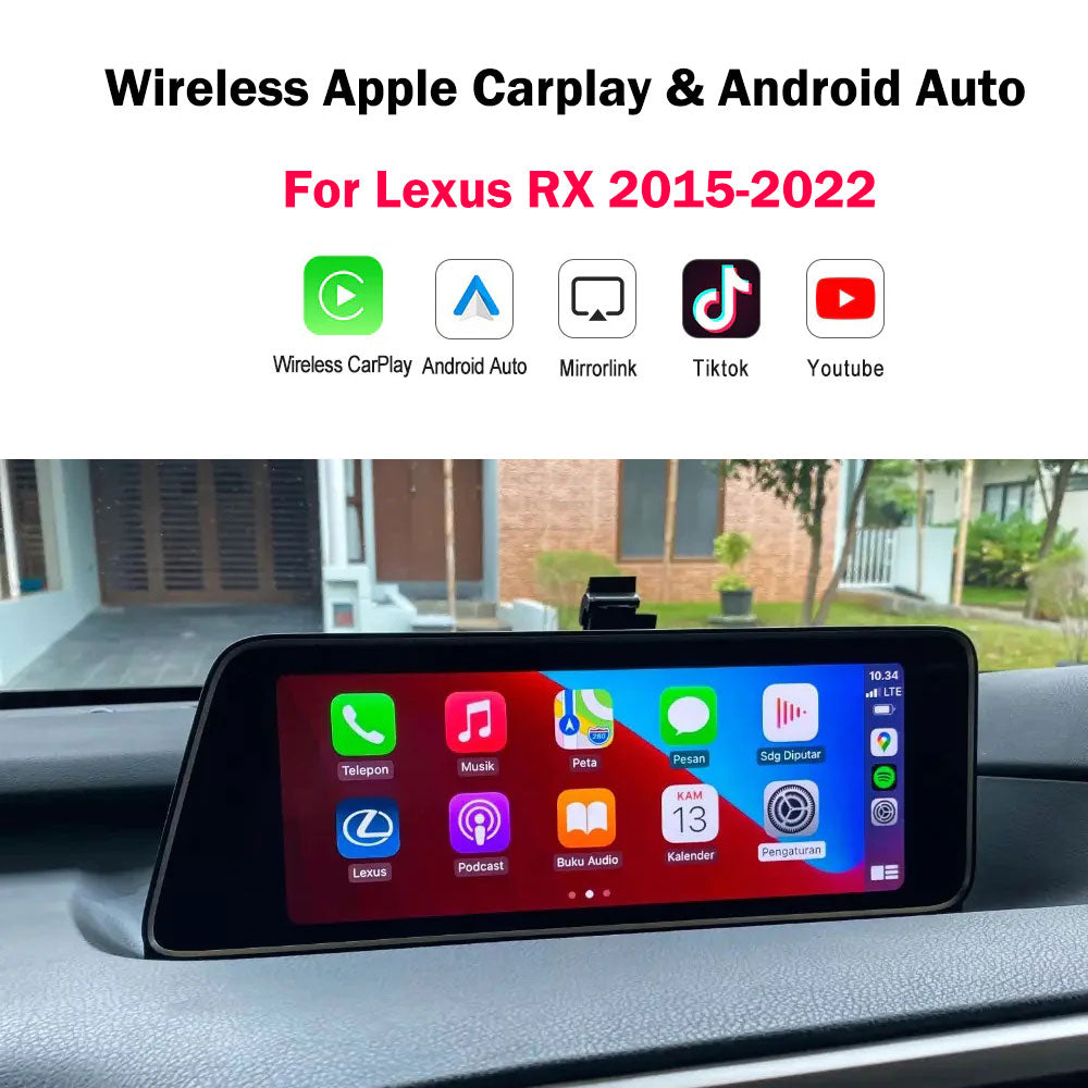 Wireless CarPlay for Lexus RX 2015-2022, with Android Auto Mirror Link AirPlay Car Play Navigation Functions