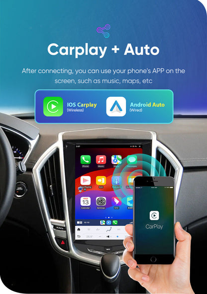 10.5" Qualcomm For Cadillac ATS CTS XTS SRX Escalade 2013-2018 Car Radio Stereo Carplay Upgrade Tesla Style Screen Android Auto GPS Navigation Multimedia Player