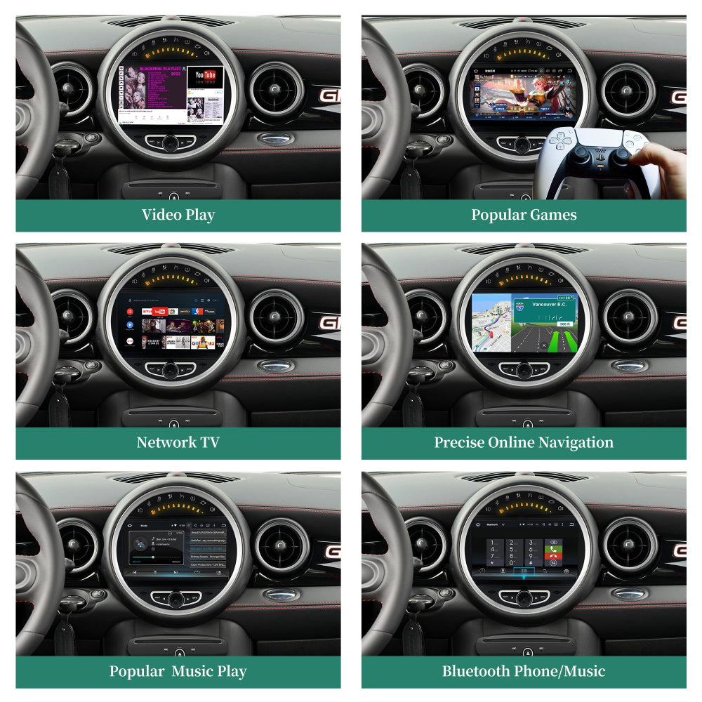 8" For Mini Cooper Mini Hatch/Hardtop 2007 - 2013 Car Radio Stereo Carplay Upgrade Screen Android Auto GPS Navigation Multimedia Player