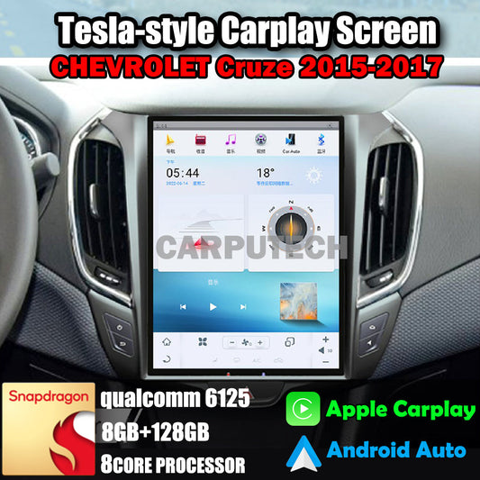 10.4" For Chevrolet Cruze 2015-2017 Car Radio Headunit Stereo Carplay Upgrade Tesla Style Screen Android Auto GPS Navigation Multimedia Player