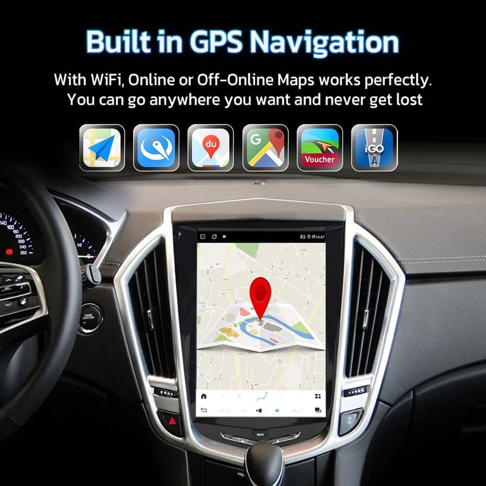10.5" Qualcomm For Cadillac ATS CTS XTS SRX Escalade 2013-2018 Car Radio Stereo Carplay Upgrade Tesla Style Screen Android Auto GPS Navigation Multimedia Player
