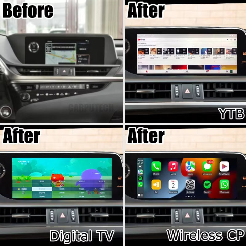 12.3 Inch Android Car Multimedia Auto Play Interface Radio Screen for Lexus ES ES350 ES300h ES250 2018-2023