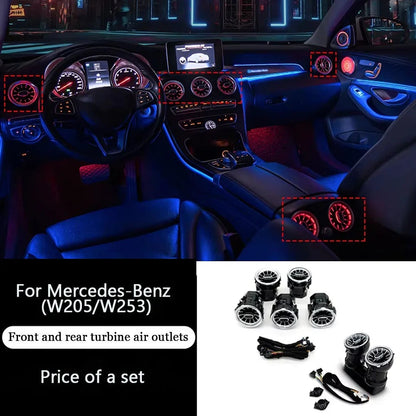 64 Colors Premium Car Interior Ambient Lights for Mercedes Benz C-class W205/ GLC X253 2015-2021 Dream Color Car Atmosphere Lamp