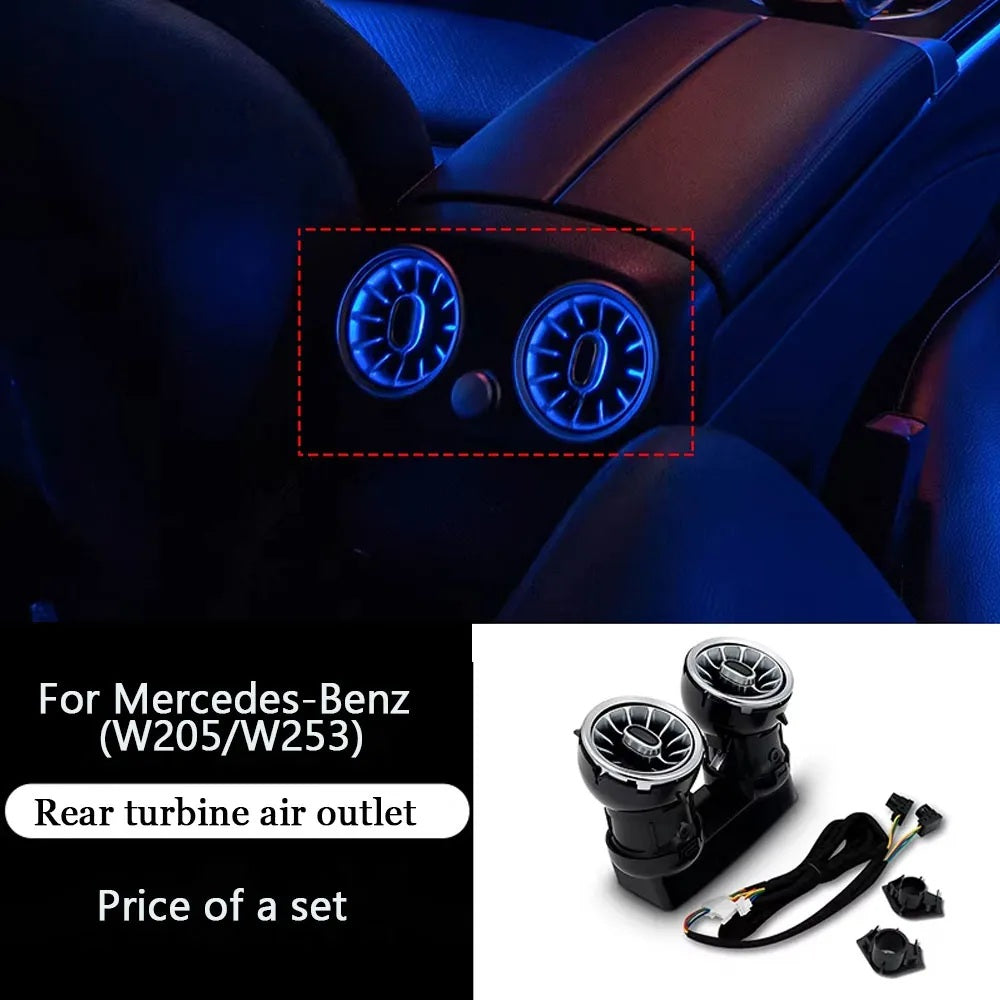 64 Colors Premium Car Interior Ambient Lights for Mercedes Benz C-class W205/ GLC X253 2015-2021 Dream Color Car Atmosphere Lamp