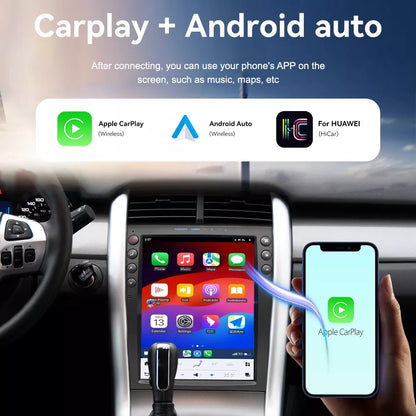 12.1" Qualcomm For Ford Edge 2008-2014 Car Radio Stereo Carplay Upgrade Tesla Style Screen Android Auto GPS Navigation Multimedia Player