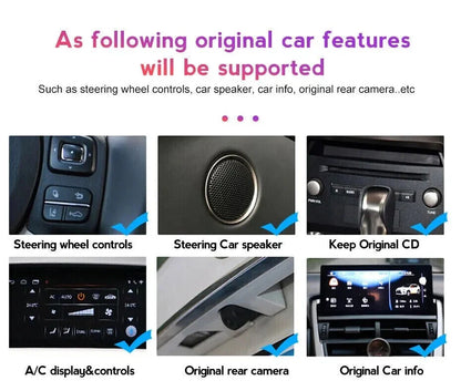 12.3 inch For Lexus ES 2013-2018 Linux Infotainment System Car Multimedia Touch Screen Head Unit Car Radio GPS