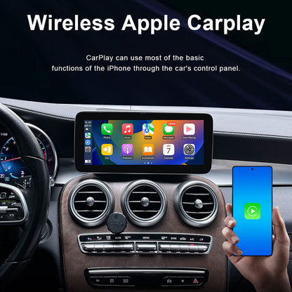 Full Screen Wireless CarPlay AA For Mercedes Benz A B C E CLS CLA GLA GLB Class NTG5.5 NTG 6.0 MBUX 2018-2022 With Mirror Link Airplay