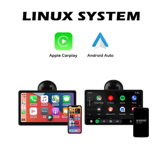 7 Inch Linux Touch Screen Portable Android Auto Wireless Apple CarPlay Tablet Stereo Multimedia Bluetooth