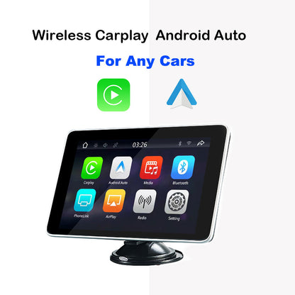 7.5inch Wireless Carplay Android Auto Tablet Portable Multimedia Player Car Radio MP5 Netflix Account Airplay FM Touch Screen  For Cars rs Motocycle