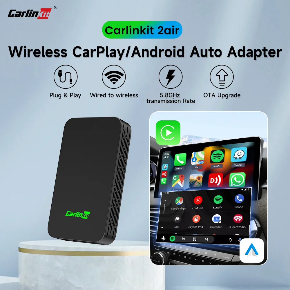  CarlinKit 5.0 Wireless Carplay 2023 Apple Wireless CarPlay  Adapter & Android Auto Adapter CPC200-2air Converts Wired CarPlay & AA to  Wireless,Support Online Update ((not for BMW/Tesla/Watch Video) :  Everything Else