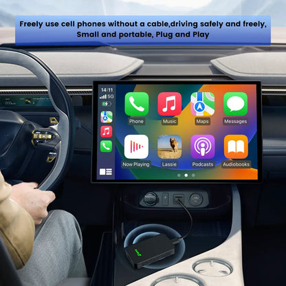 2air Carlinkit 5.0 Wireless Apple Carplay Wireless Android Auto Box  2.4g&5.8ghz Wifi Bt Connect Plug&play For Wired Aa Cp Cars