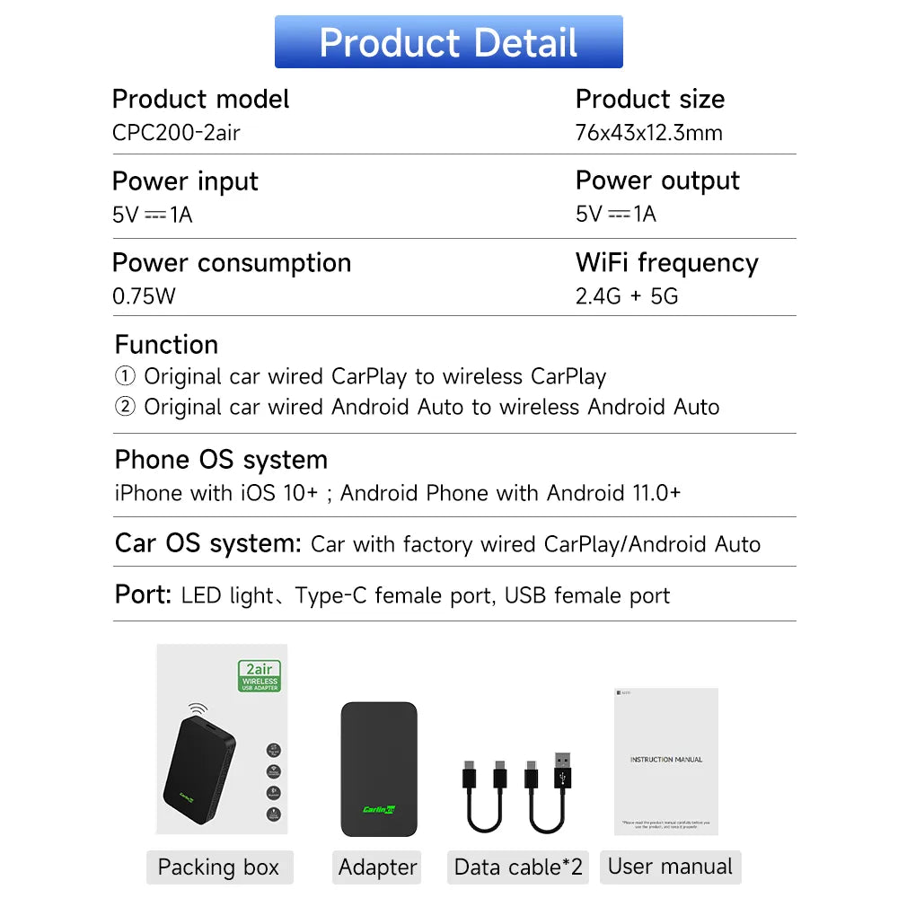 Carlinkit 5.0 (2air): Upgrade Your Car to Wireless CarPlay and Android Auto