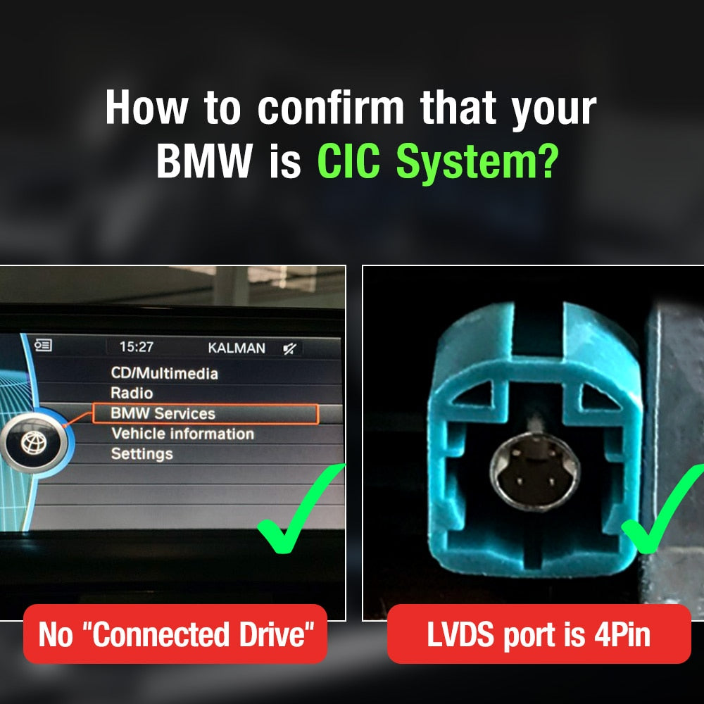 CarlinKit Decoder Wireless Carplay&Android Auto Module Box Play Video For BMW All Series X1-X6 MINI Cooper NBT CIC EVO System