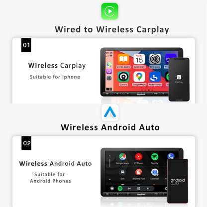 CP2V CarPlay Video Box - Wireless CarPlay Dongle Android Auto Adapter Car Play Youtube Netflix for Wired Carplay Cars