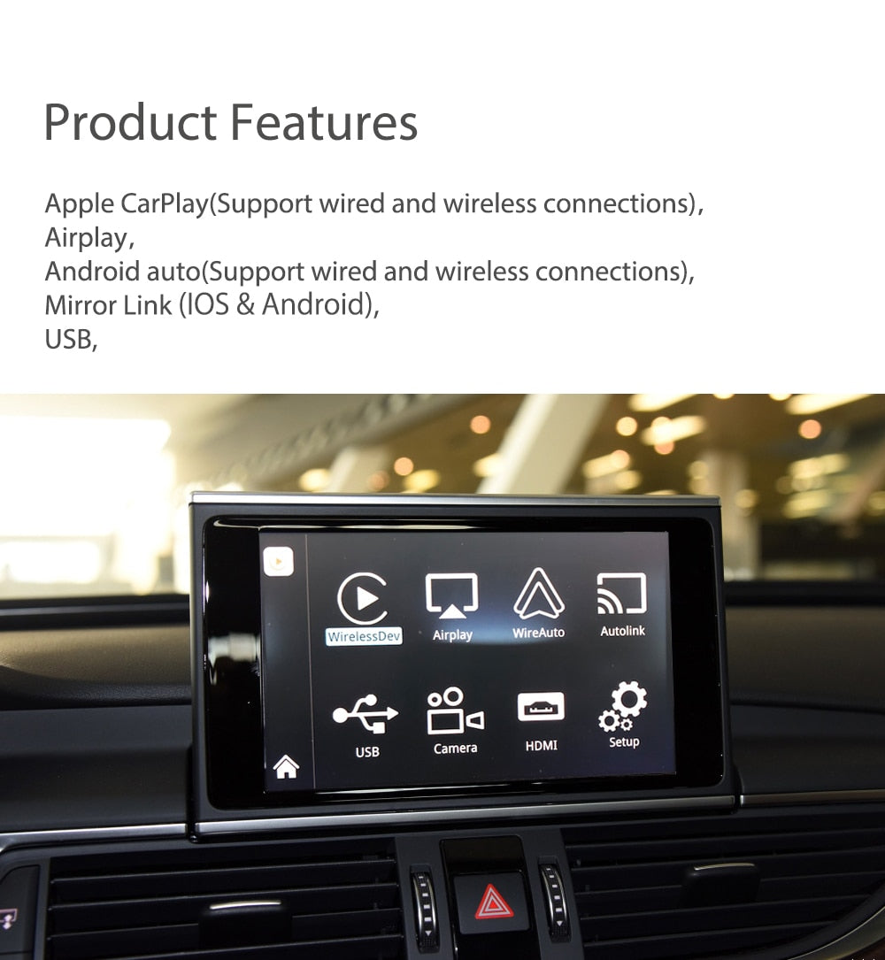 Audi Q3 MMI 3G (7”) Interface Carplay Inalambrico / Android Auto